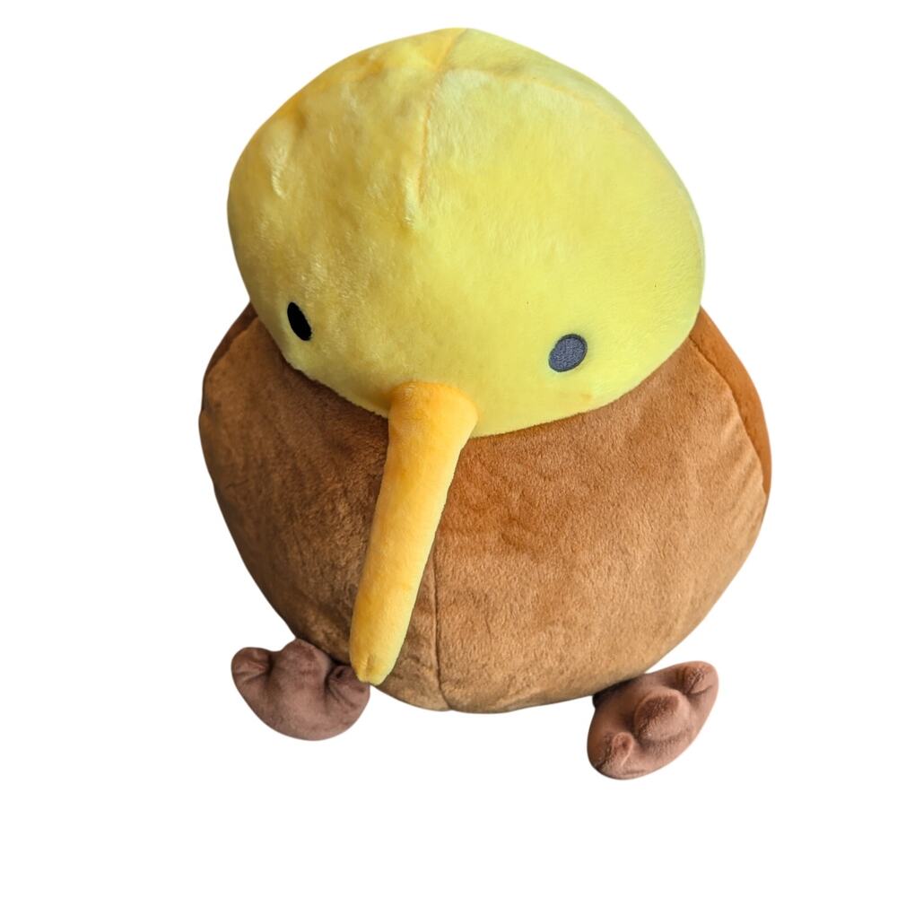 Kiwi Bird Kawaii Plush Stuffed Animal Soft Brown & Yellow w/ Hang Tag Cute Toy